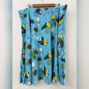 ModCloth x Collectif Sea Turtles, Ahoy! Meg Tropical Swing Skirt 24